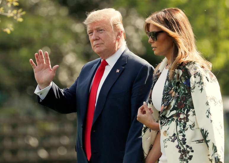 Presidente dos EUA, Donald Trump, e a primeira-dama, Melania Trump, na Casa Branca
18/04/2019
REUTERS/Carlos Barria
