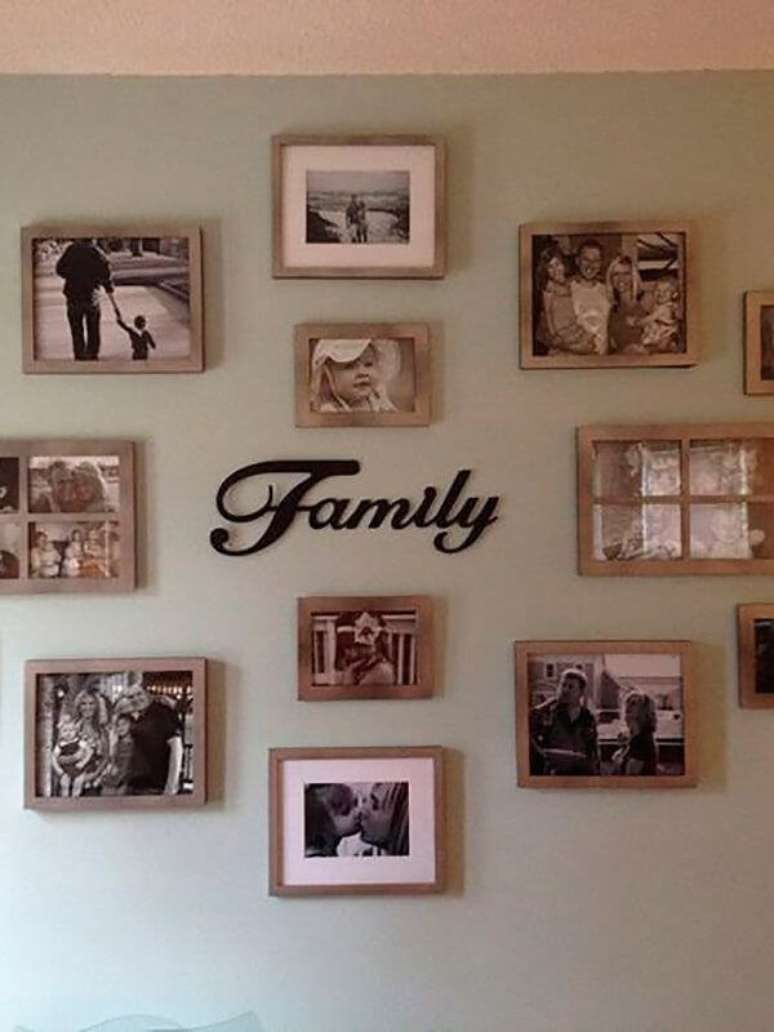 41 – Quadro de fotos retrata momentos em família. Fonte: Pinterest