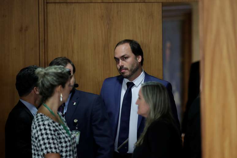 Vereador Carlos Bolsonaro no Palácio do Planalto
16/01/2019 REUTERS/Ueslei Marcelino