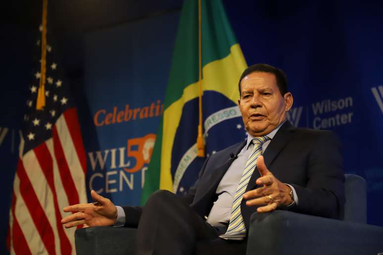 Vice-Presidente da República, Hamilton Mourão durante evento