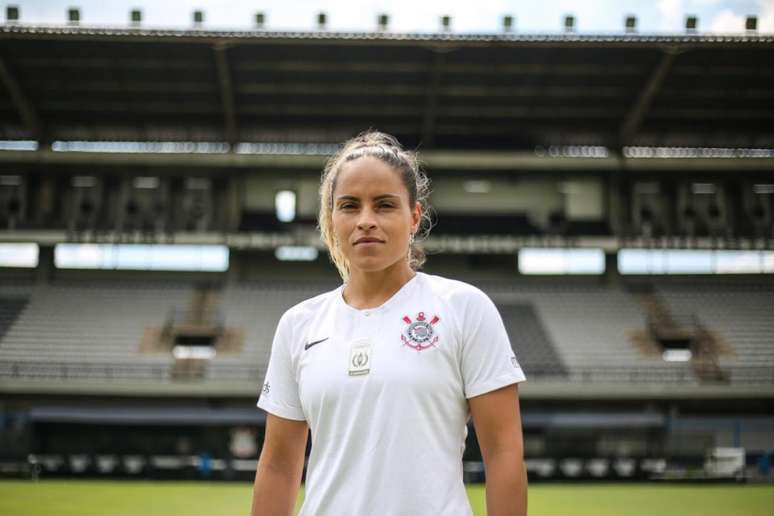 Monica é o novo reforço do Corinthians para o time feminino (Foto: Bruno Teixeira/Corinthians)