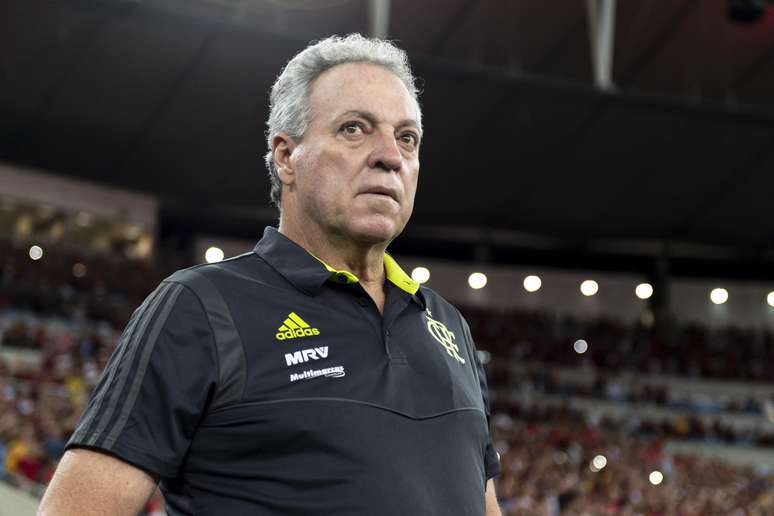 Técnico Abel Braga durante Flamengo x Peñarol realizada no Maracanã pela Copa Libertadores