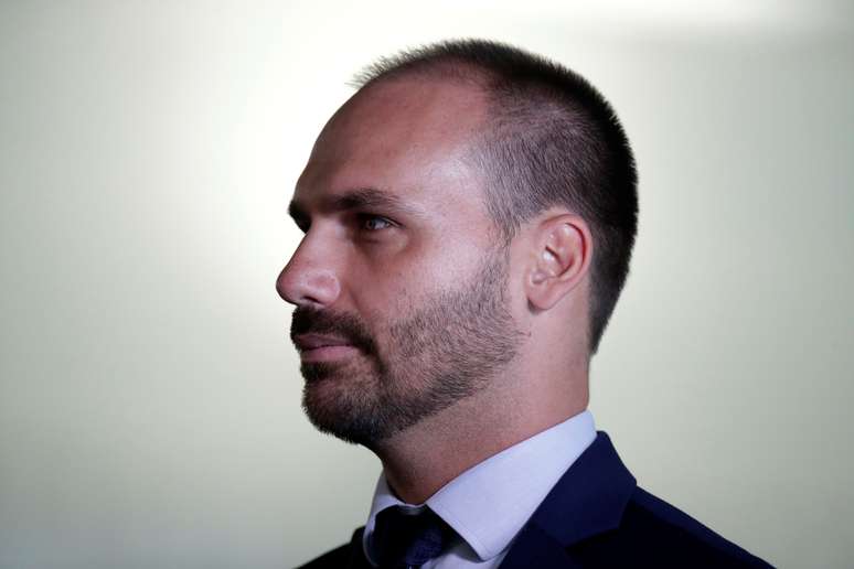  Eduardo Bolsonaro, em evento em Brasília 28/3/2019 REUTERS/Ueslei Marcelino