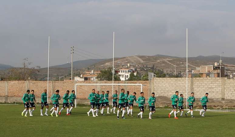 Elenco faz único treino no país em que encara Melgar, pela Libertadores (Cesar Greco/Agencia Palmeiras/Divulgação)