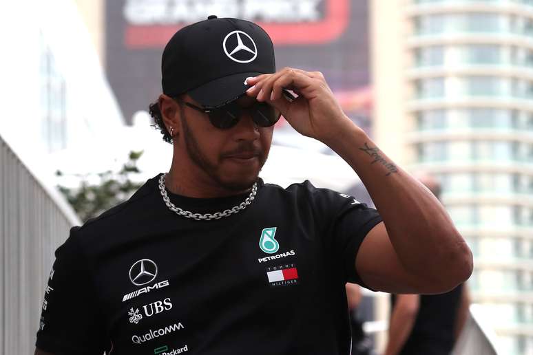 Lewis Hamilton em Baku, no Azerbaijão
25/04/2019 REUTERS/Anton Vaganov
