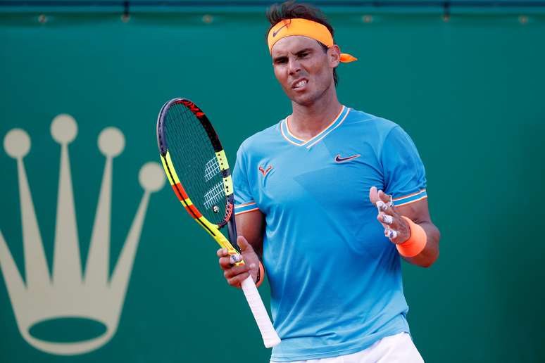Rafael Nadal durante partida em Monte Carlo
19/04/2019 REUTERS/Eric Gaillard