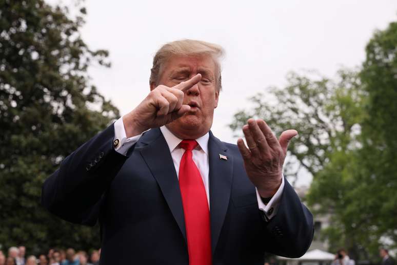 Presidente dos EUA, Donald Trump, na Casa Branca, em Washington
26/04/2019
REUTERS/Jonathan Ernst