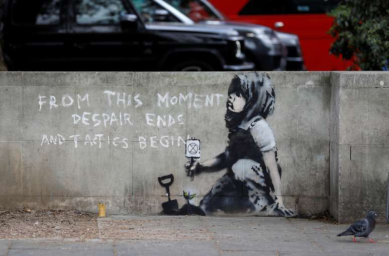Nova obra atribuída a Banksy é descoberta em Londres