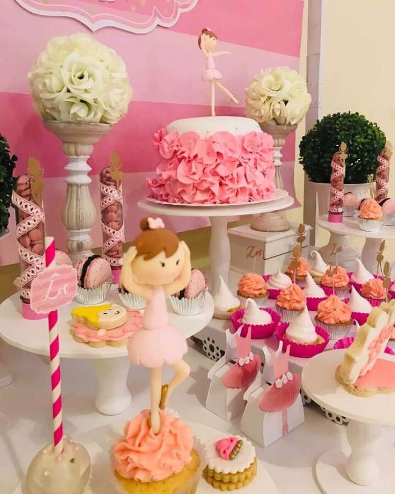 23. Os detalhes decorativos vão fazer toda a diferença na sua festa infantil bailarina – Foto: MP Celebraciones