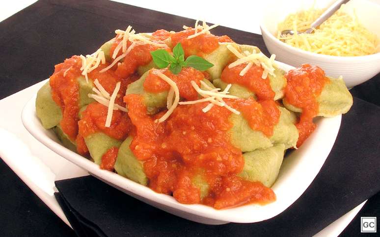 &nbsp;1 -&nbsp;Nhoque de abobrinha - 
No lugar da batata da massa, coloque abobrinha e tenha um nhoque mais leve! - 

Produ&ccedil;&atilde;o: Stela Handa/Rosa Kloser