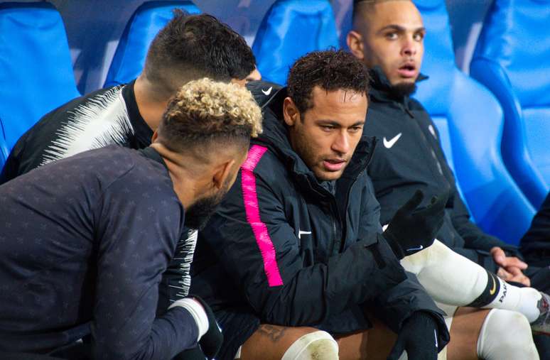 Neymar durante a final da Copa da França, Paris Saint-Germain perdeu para o Rennes nos pênaltis