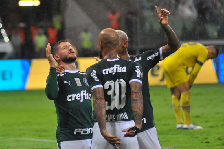 Zé Rafael comemora gol do Palmeiras durante partida entre Palmeiras x Fortaleza, válida pela 1a. rodada do Brasileirão 2019, no Allianz Parque