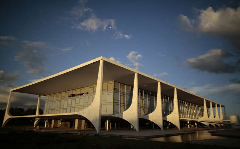 A fachada do Palácio do Planalto, sede do governo federal