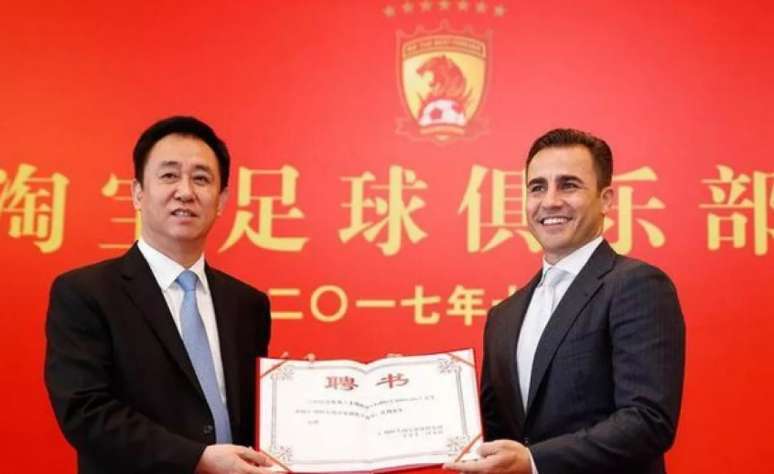 Cannavaro deixou a seleção chinesa e agora foca no cargo de treinador do Guangzhou Evergrande (Divulgação)