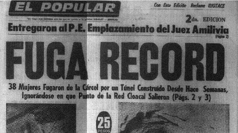 'Fuga recorde': jornal El Popular traz not&iacute;cia que surpreendeu os uruguaios em julho de 1971
