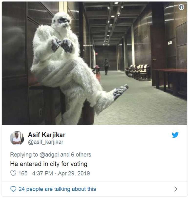 'Ele veio &agrave; cidade para votar', diz o tu&iacute;te. A &Iacute;ndia est&aacute; em meio a uma elei&ccedil;&atilde;o geral