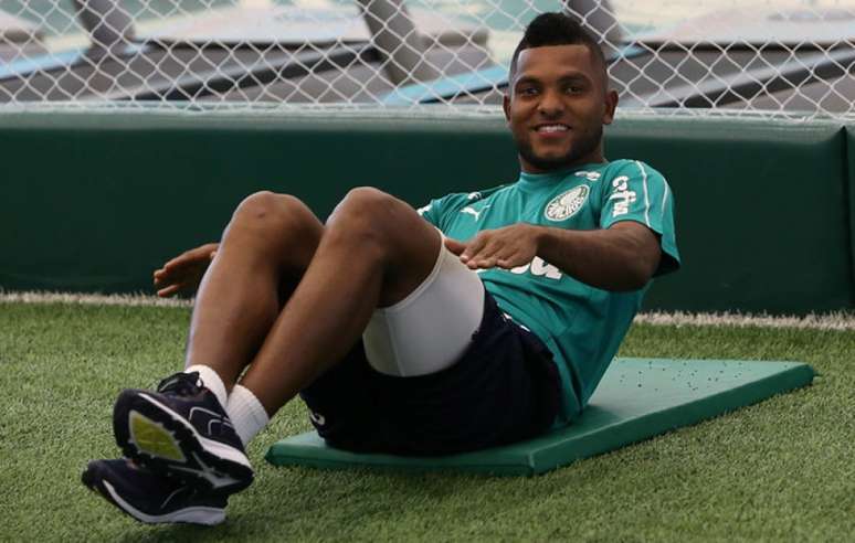 Borja foi liberado para fazer treinamento físico na manhã desta quarta-feira (Agência Palmeiras/Divulgação)
