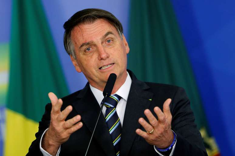 Presidente Jair Bolsonaro durante cerimônia no Palácio do Planalto
30/04/2019 REUTERS/Adriano Machado 