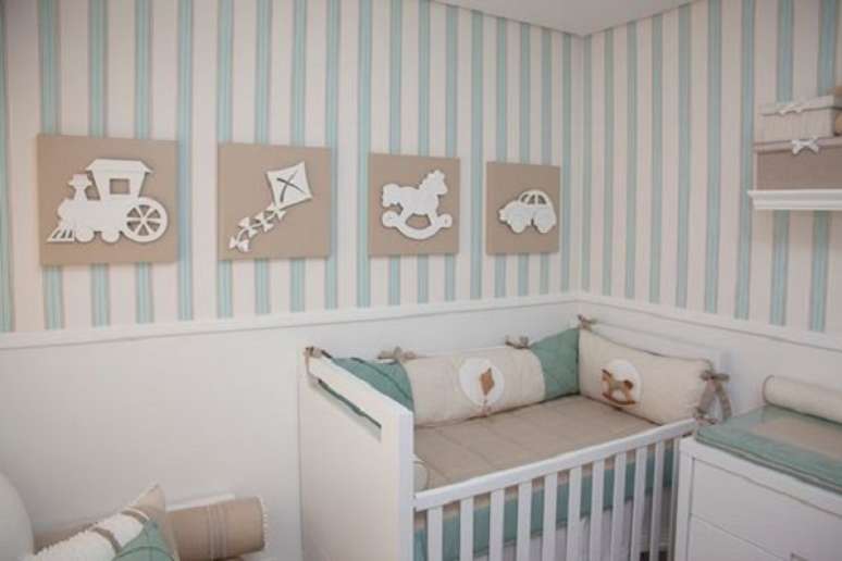 8 – Decoração de quarto simples de bebê. Fonte: Apê em Decoração