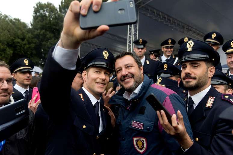 Matteo Salvini, vice-primeiro-ministro italiano, tem milhões de seguidores nas redes sociais