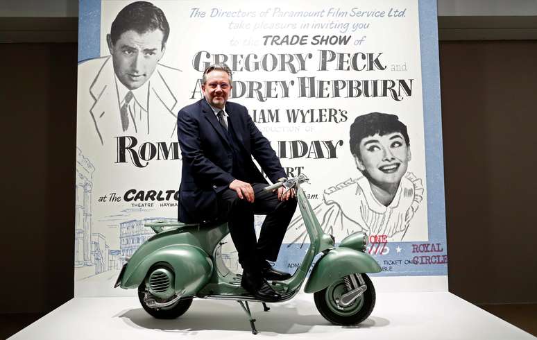 Sean Hepburn Ferrer, filho da atriz Audrey Hepburn, em exposi&ccedil;&atilde;o sobre vida da estrela em Bruxelas 2/5/2019  REUTERS/Francois Lenoir