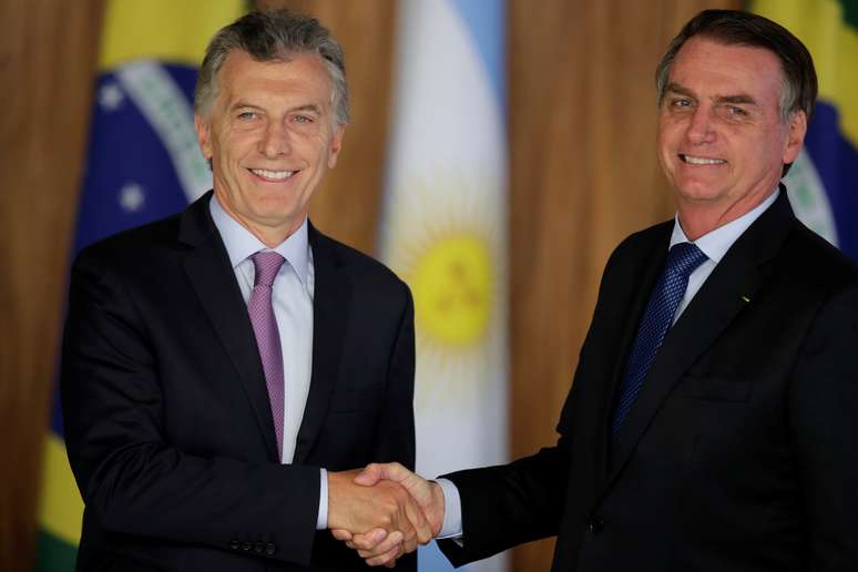 Presidentes Mauricio Macri e Jair Bolsonaro
16/01/2019
REUTERS/Ueslei Marcelino