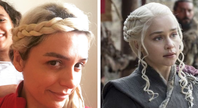 Monica Iozzi e Emilia Clarke, como Daenerys Targaryen (Fotos: Divulga&ccedil;&atilde;o/Reprodu&ccedil;&atilde;o/Instagram)