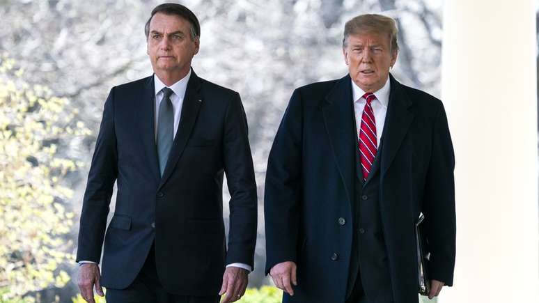 Bolsonaro visitou os Estados Unidos em mar&ccedil;o, quando foi recebido pelo presidente Donald Trump