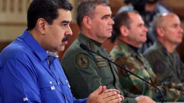 Nicolás Maduro tem o apoio dos principais chefes militares da Venezuela