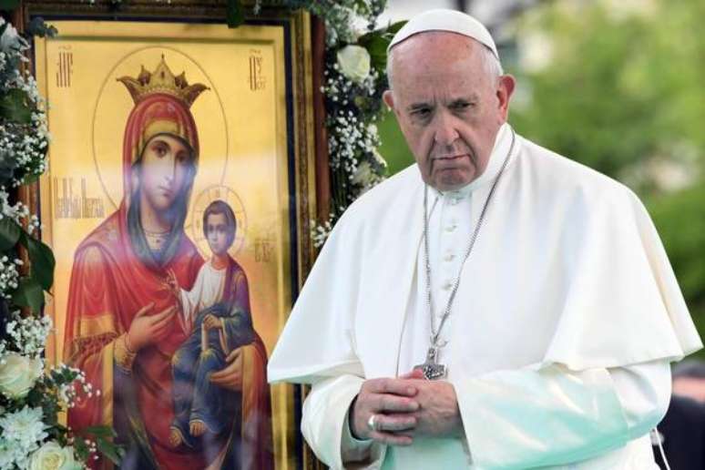 Papa Francisco durante visita à Bulgária