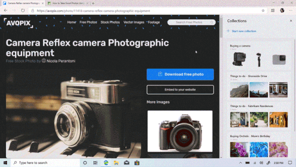 Salvar texto, imagens e obter referências será muito mais fácil no novo Edge (fonte: The Verge)