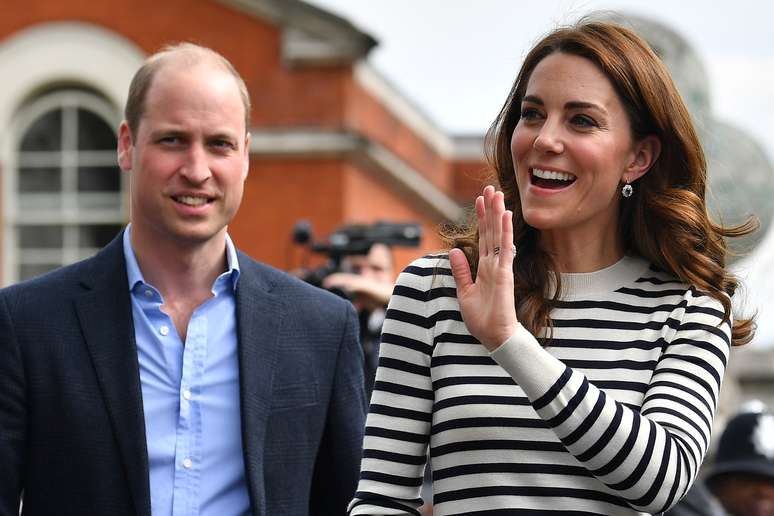 Kate Middleton e William em evento esportivo