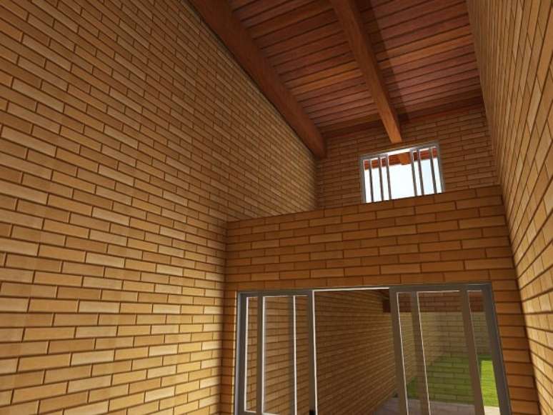 6- A casa com tijolo ecológico tem perfeito acabamento. Fonte: Aaron Guide