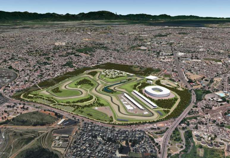 Perspectiva do novo autódromo no Rio de Janeiro (Foto:Reprodução)