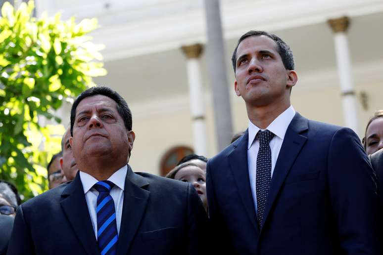 Juan Guaid&oacute; e Edgar Zambrano, em Caracas
05/01/2019
REUTERS/Manaure Quintero