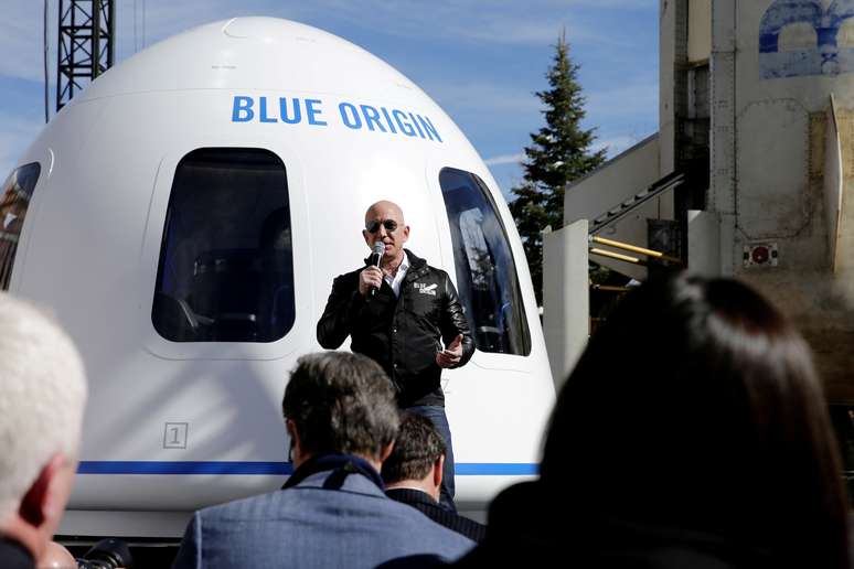 Fundador da Amazon e da Blue Origin, Jeff Bezos. 5/4/2017.  REUTERS/Isaiah J. Downing