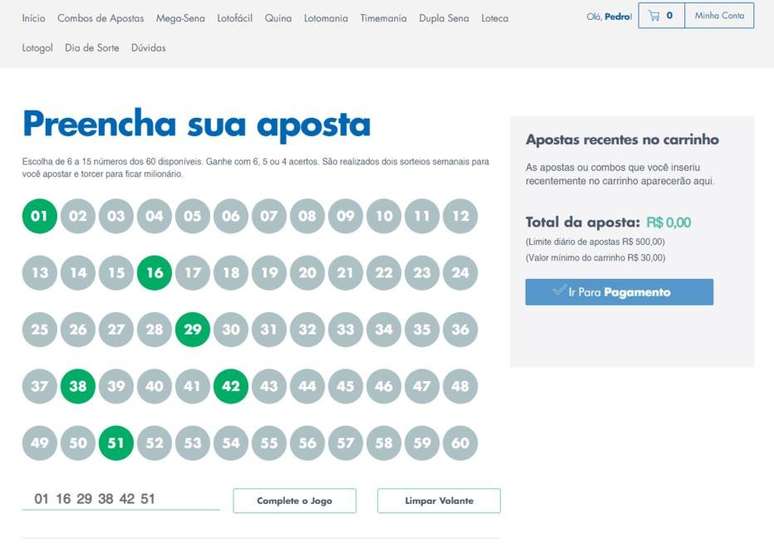 Mega-Sena acumulada: Como fazer a aposta online