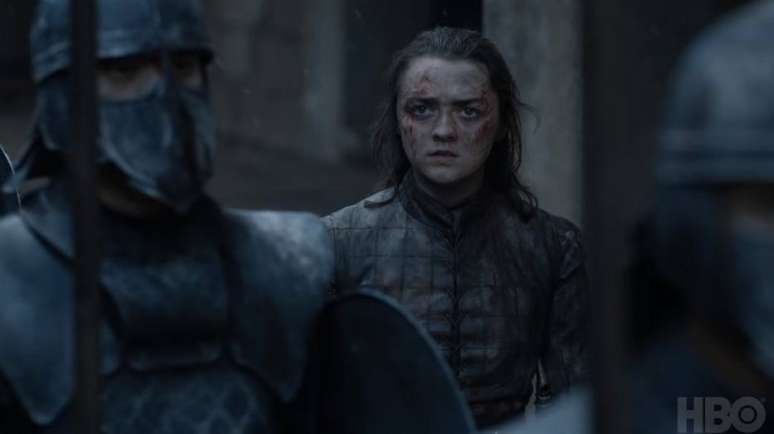 Maisie Williams como Arya Stark em cena do último episódio de 'Game of Thrones'