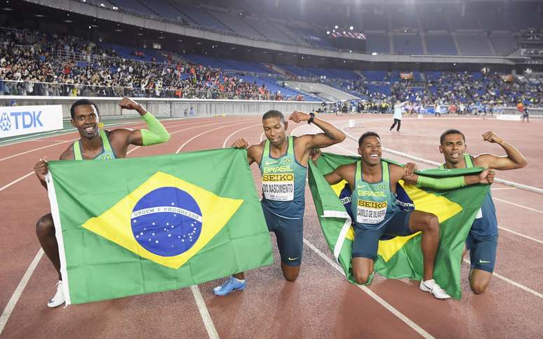 Equipe brasileira vence prova de 4x100 metros em Mundial de Atletismo em Yokohama