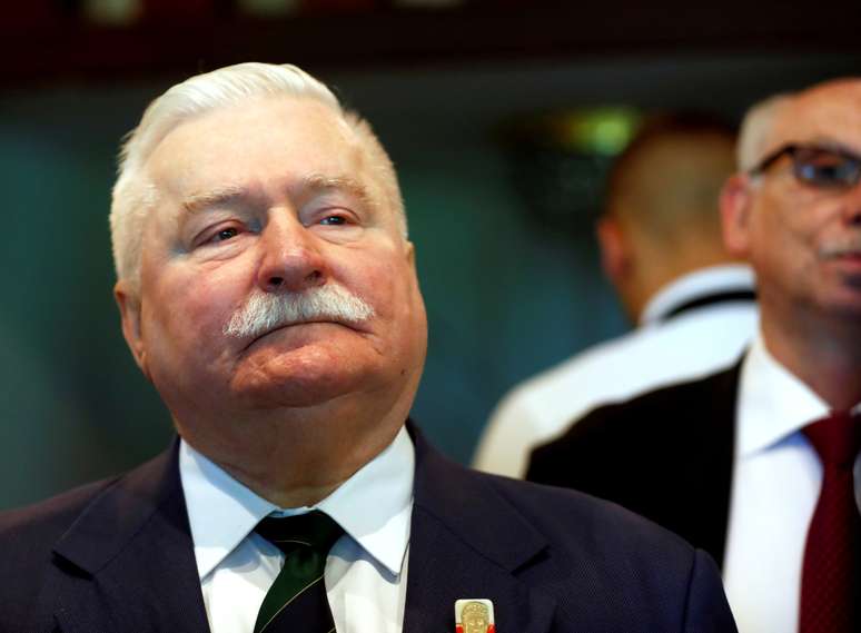 Ganhador do pr&ecirc;mio Nobel da Paz Lech Walesa
24/04/2018
REUTERS/Ints Kalnins
