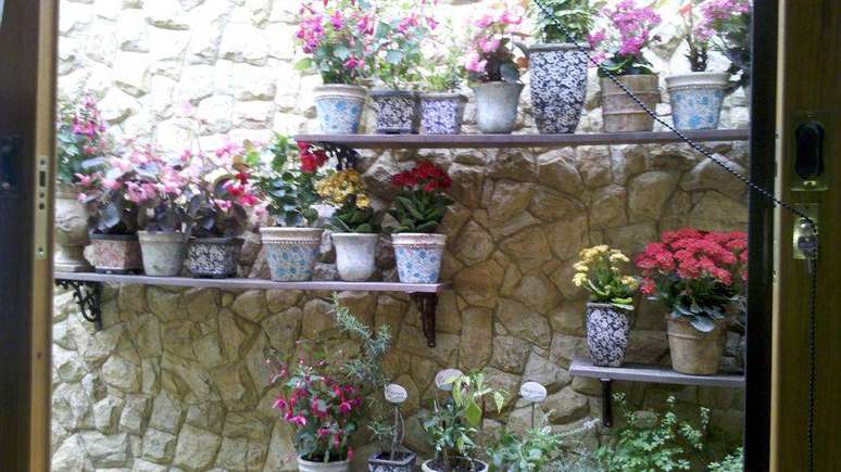 17. Fazer uma mescla de vasos para jardim pequeno pode deixar o ambiente mais alegre