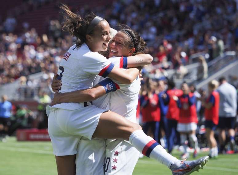 Jogadoras da seleção de futebol feminino dos EUA
12/05/2019
Kelley L Cox-USA TODAY Sports