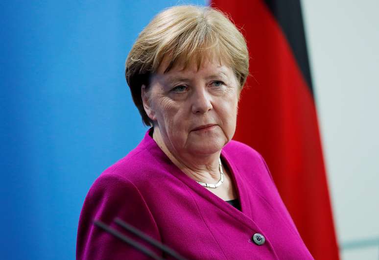 Chanceler alemã, Angela Merkel, durante entrevista coletiva em Berlim
16/05/2019 REUTERS/Fabrizio Bensch