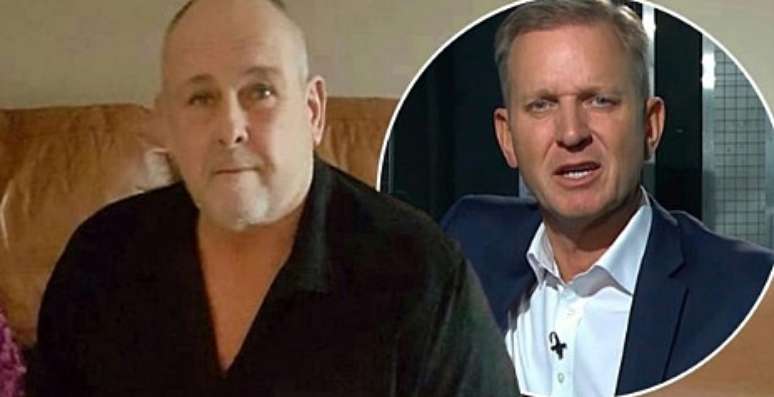 Steve Dymond e, no detalhe, o apresentador Jeremy Kyle: a exploração na TV de suposta infidelidade terminou em tragédia