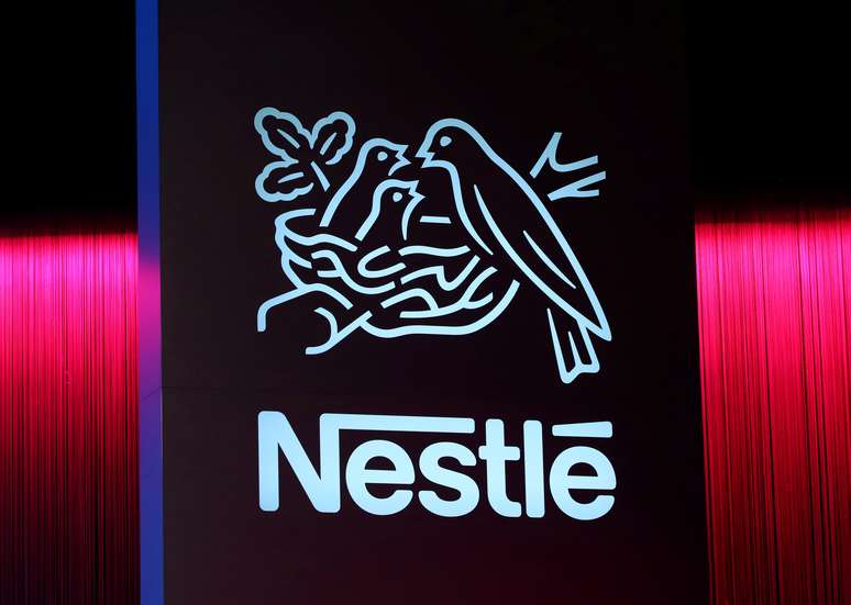 Logo da gigante su&iacute;&ccedil;a de alimentos Nestl&eacute;. 11/04/2019. REUTERS/Denis Balibouse
