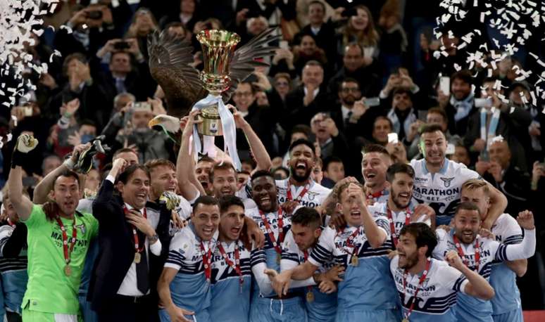 Lazio foi campeã da Copa da Itália (Foto: AFP)