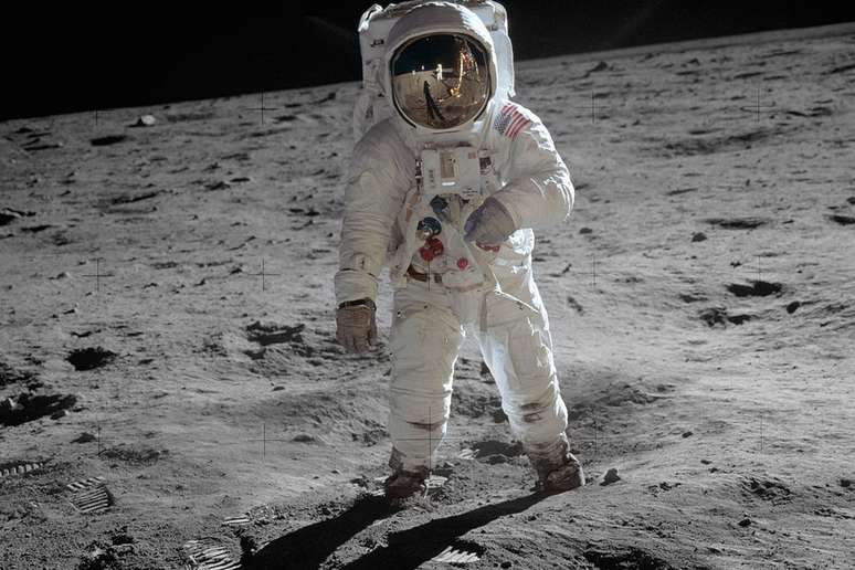 Esse foi o primeiro homem na Lua — queremos logo fotos da primeira mulher! (Foto: Reprodução / NASA)