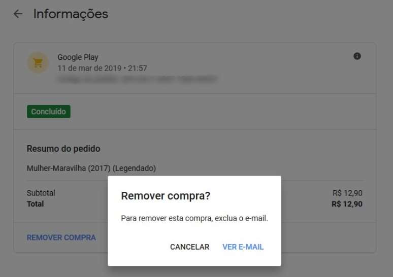&Eacute; preciso abrir item por item e, depois deletar os emails referentes &agrave;s compras. O processo &eacute; lento e complexo (fonte: Google)