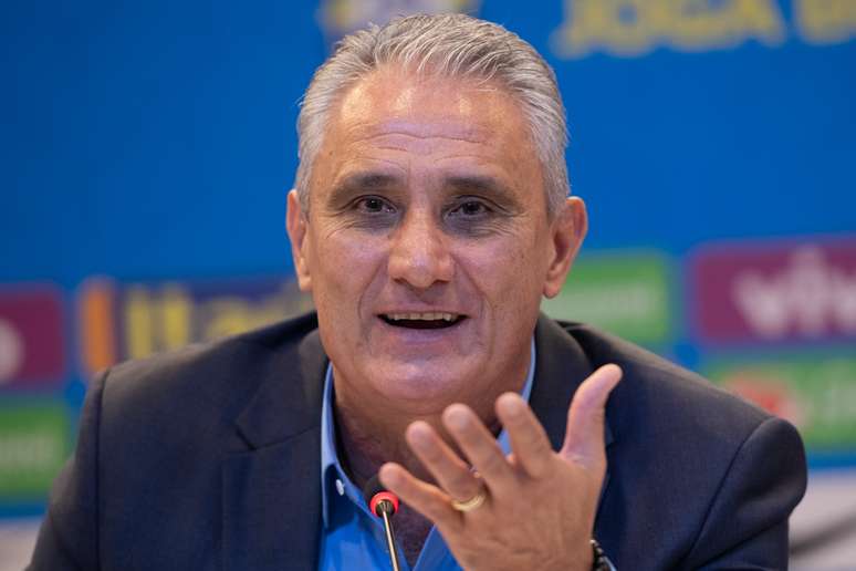 O técnico Tite da Seleção Brasileira durante a entrevista coletiva de convocação de jogadores para a Copa América