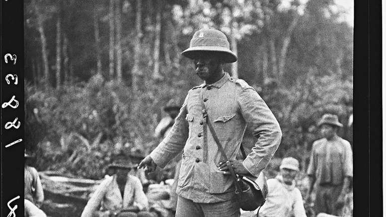 Rondon durante expedição científica com Roosevelt, em 1914, uma de suas muitas pela Amazônia